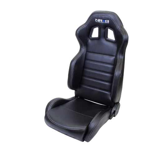 NRG Innovations Reclinable Racing Seat White Stitching RSC-208L/R