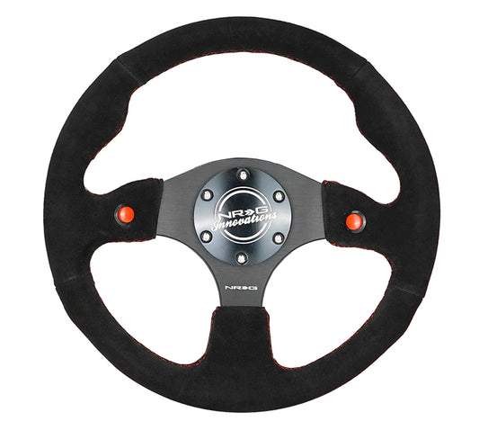 NRG Innovations DUAL BUTTON STEERING WHEEL SUEDE RST-007S