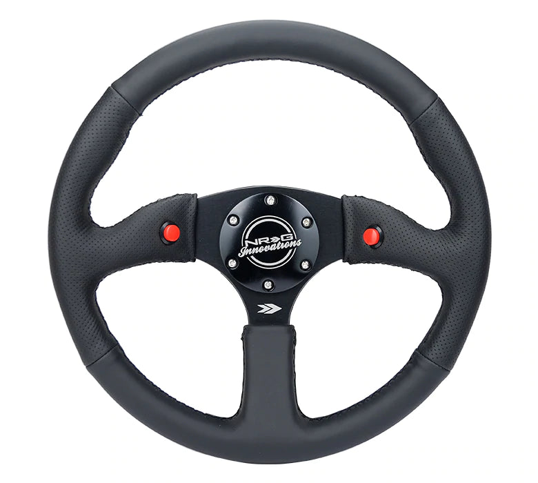 NRG Innovations 350MM 2" DEEP STEERING WHEEL Dual switch