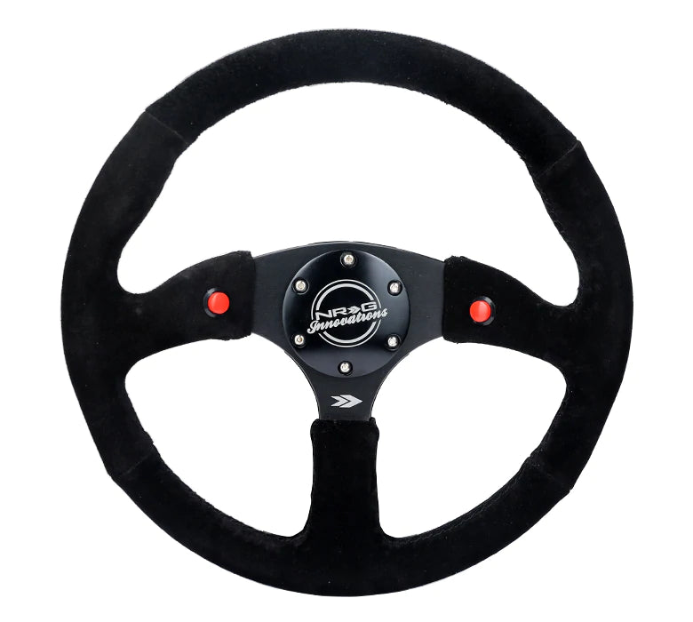 NRG Innovations 350MM 2" DEEP STEERING WHEEL Dual Switch