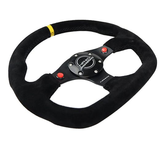 NRG Innovations FLAT BOTTOM STEERING WHEEL SUEDE