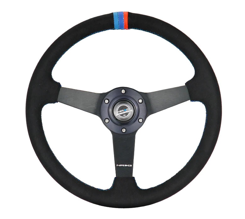 NRG Innovations 350MM FLAT STEERING WHEEL ALCANTARA M3