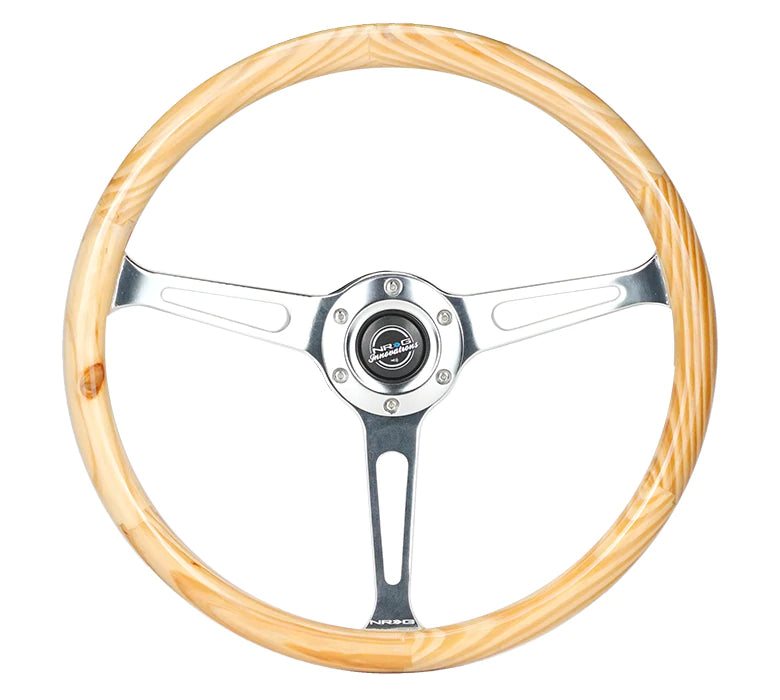 NRG Innovations CLASSIC LIGHT WOODGRAIN STEERING WHEEL RST-380RG