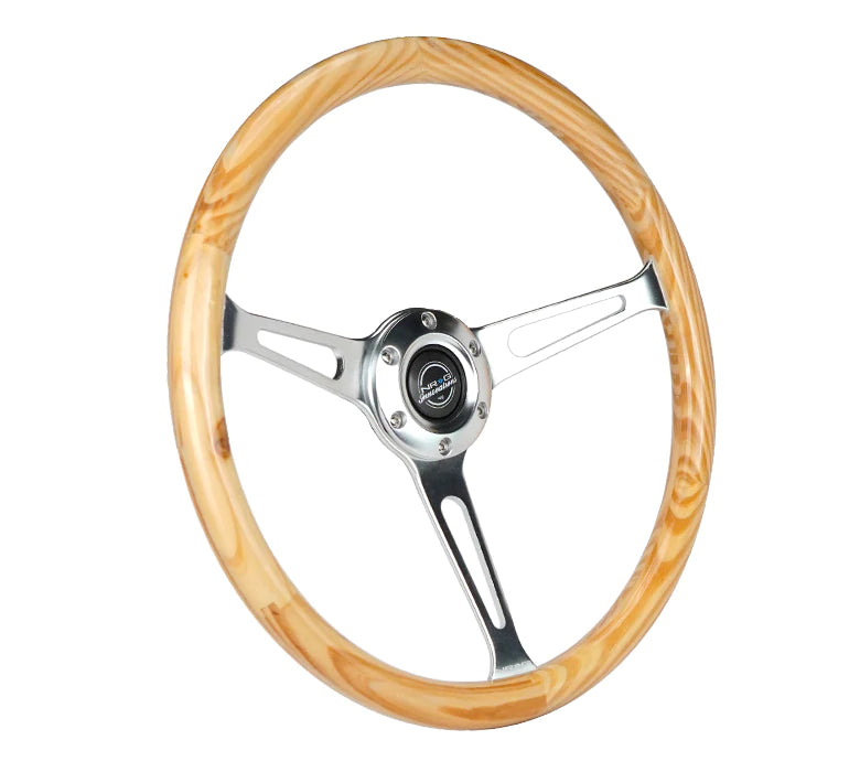 NRG Innovations CLASSIC LIGHT WOODGRAIN STEERING WHEEL RST-380RG