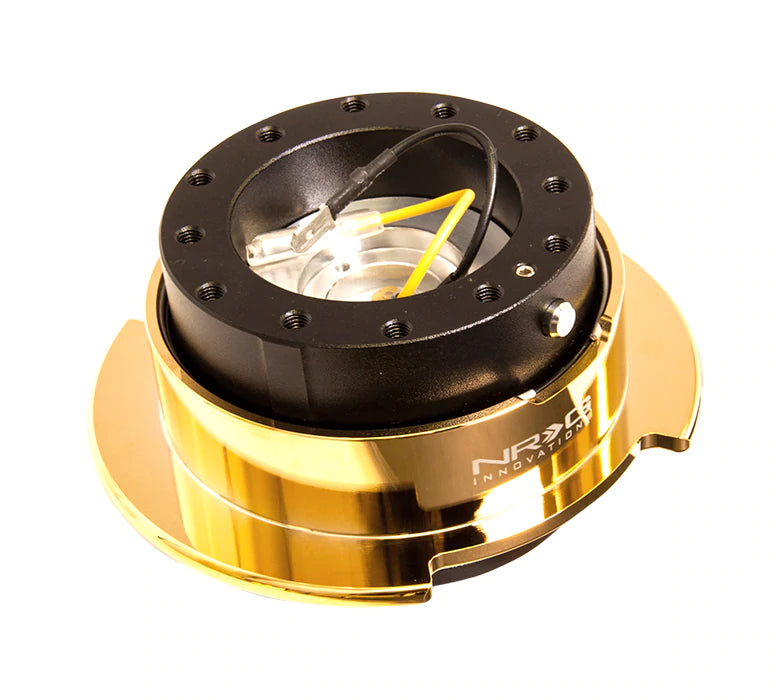 NRG Innovations 2.5 QUICK RELEASE Black and Chrome Gold
