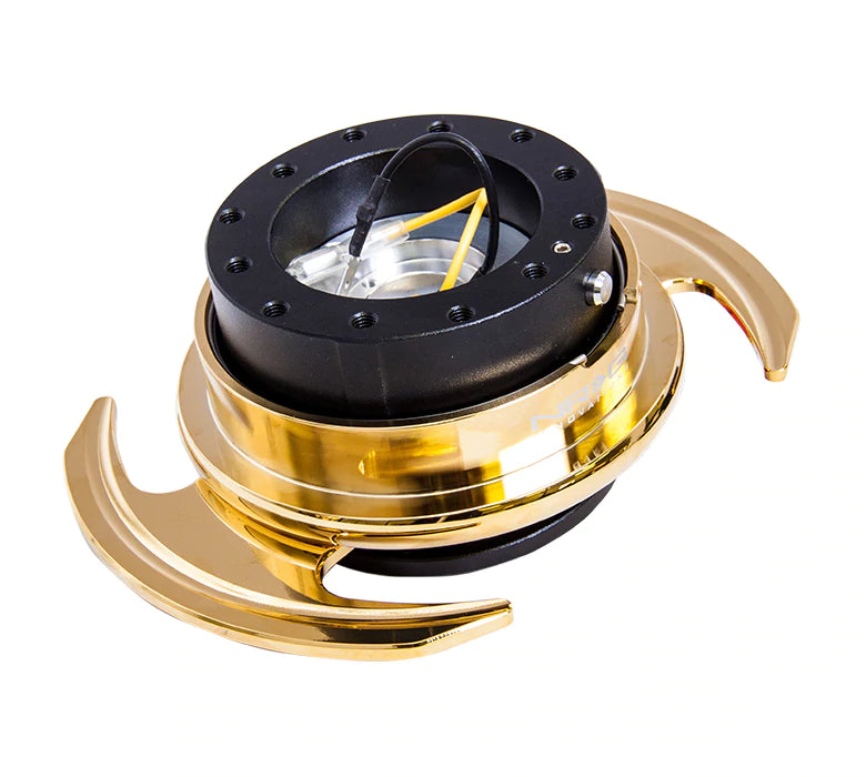 NRG Innovations 3.0 QUICK RELEASE Black and Chrome Gold