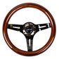 Products NRG Innovations 310MM WOOD GRAIN STEERING WHEEL Brown and Black