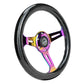 Products NRG Innovations 310MM WOOD GRAIN STEERING WHEEL Black Sparkle and Neo Chrome