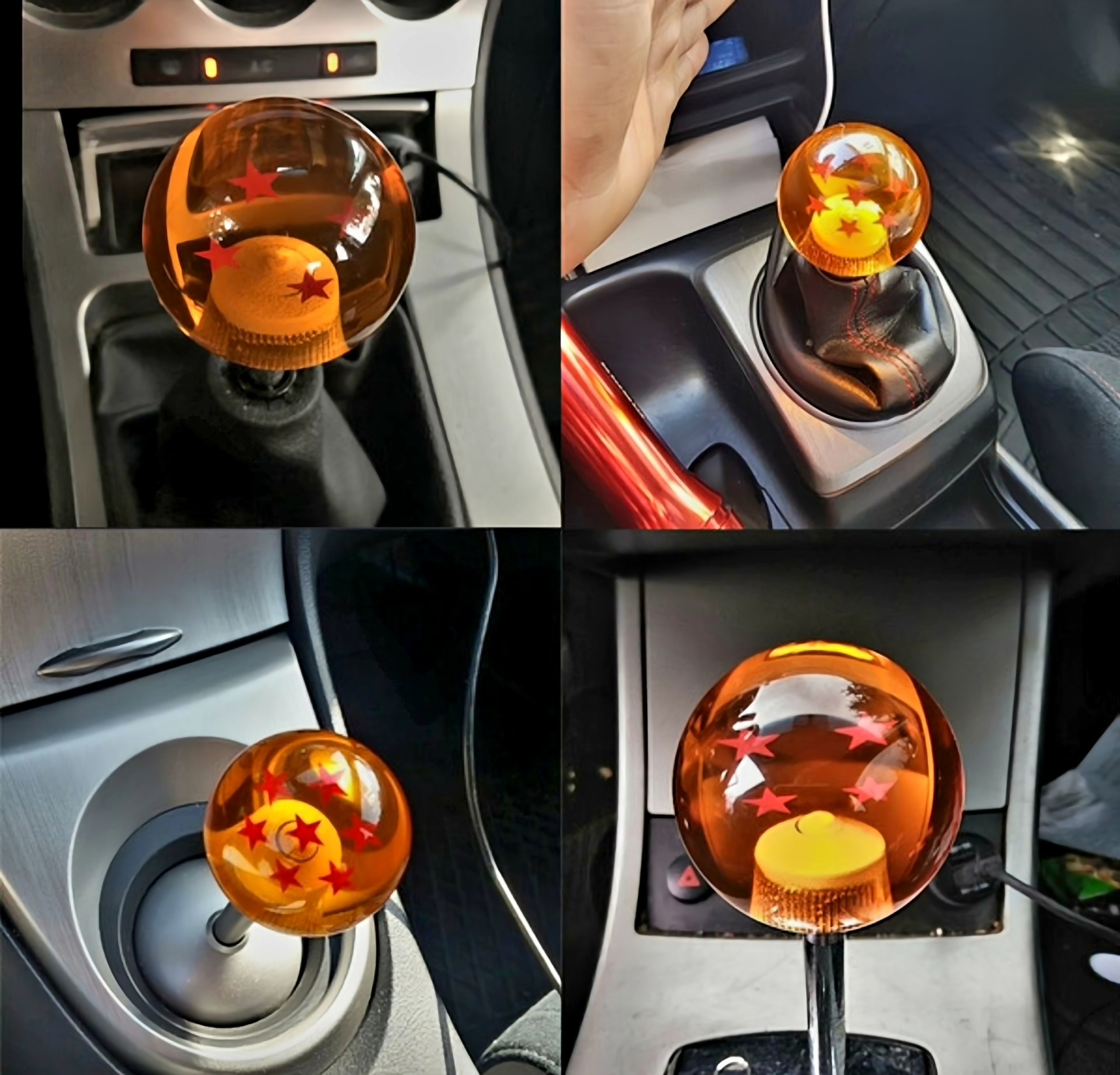 Dragon Ball Z 7-Star Orange Acrylic Shift Knob - Universal M8 M10 M12 Thread